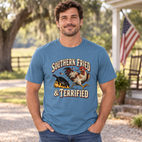 Load image into Gallery viewer, Southern Fried &amp; Terrified T-shirt